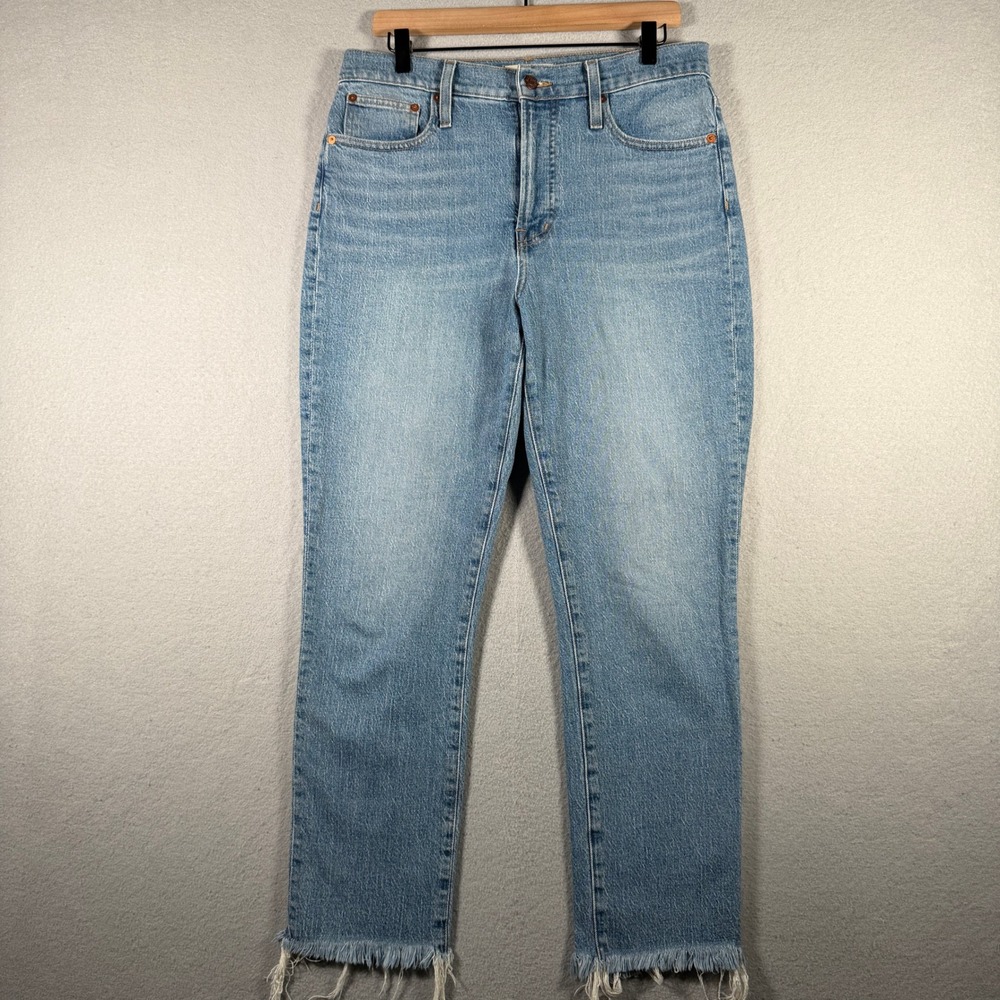 Madewell The Perfect Vintage Jean Light Wash Raw Hem AF691 Blue Denim 29